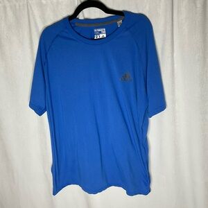Adidas Ultimate Tee Mens Size 2X Blue Athletic Tee Climalite Workout Shirt